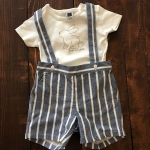 Janie and jack overall boy set
